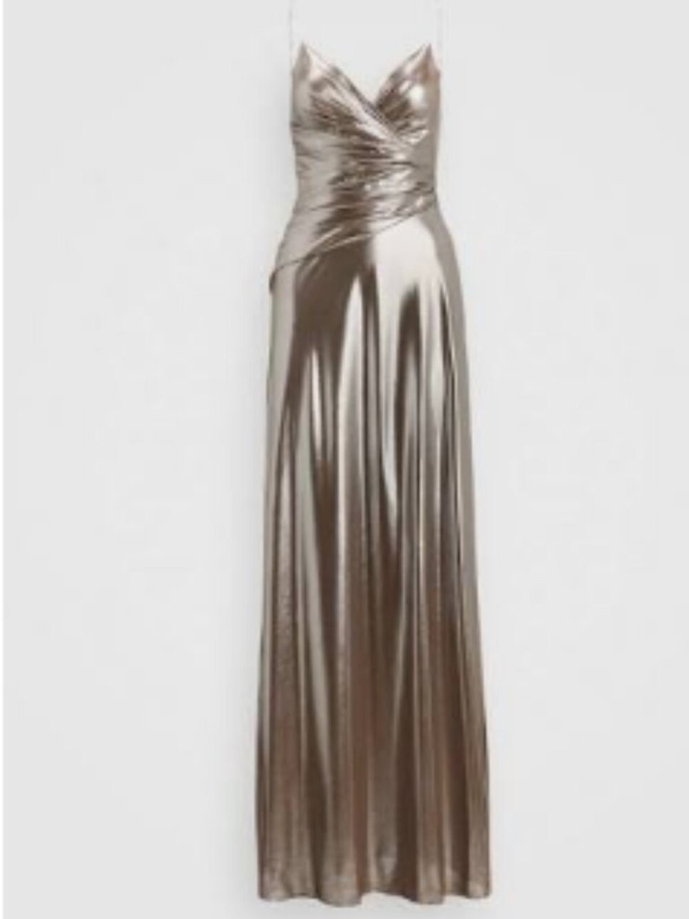 Lauren Ralph Lauren Liquid Metallic Maxi Dress Size 16 NWT $295